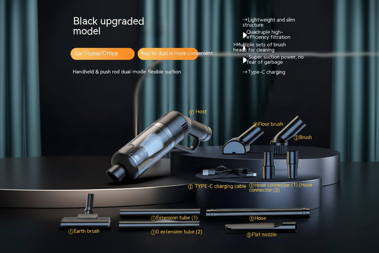 Aspiradora inalámbrica de alta potencia – limpieza sin esfuerzo